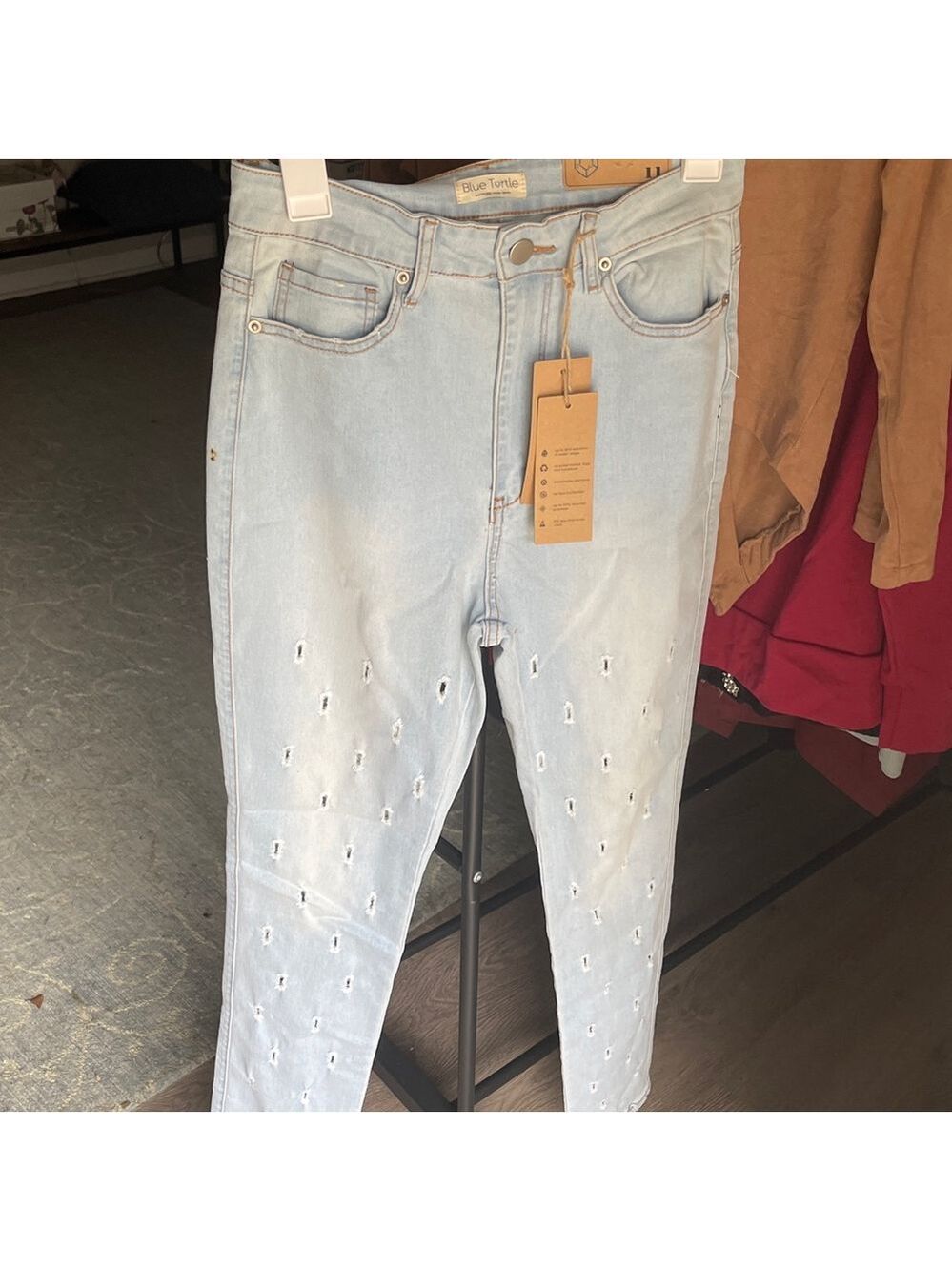 Blue Turtle Junior 11  Jeans Light Wash High Waist